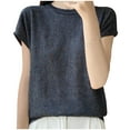 thumbnail image 1 of Mittory Womens Cap Sleeve Tank Tops Dressy Boat Neck Loose Fit Sweater Knit Tshirts Summer Casual Basic Tee Shirts, 1 of 3