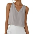 thumbnail image 1 of Mittory Womens Linen Crop Tank Tops Cute Summer Sleeveless Cropped Cotton Linen Tops Dressy Scoop Neck Tops, 1 of 8