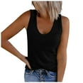 thumbnail image 1 of Mittory Womens Ribbed Tank Top Scoop Neck Summer Tanks Slim Fitted Sleeveless Tops, 1 of 7