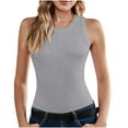 thumbnail image 1 of Mittory Womens Ribbed Tank Tops Summer Sleeveless Basic Shirts Casual Racerback Slim Fitted Knit Tops, 1 of 6
