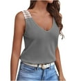thumbnail image 1 of Mittory Womens Summer Sleeveless V Neck Sweater Vest Fall Knitted Loose Cami Tank Tops, 1 of 6