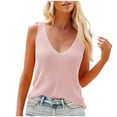 thumbnail image 1 of Mittory Womens Summer Sleeveless V Neck Sweater Vest Fall Knitted Loose Cami Tank Tops, 1 of 7