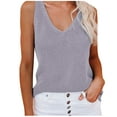 thumbnail image 1 of Mittory Womens Summer Sleeveless V Neck Sweater Vest Fall Knitted Loose Cami Tank Tops, 1 of 6
