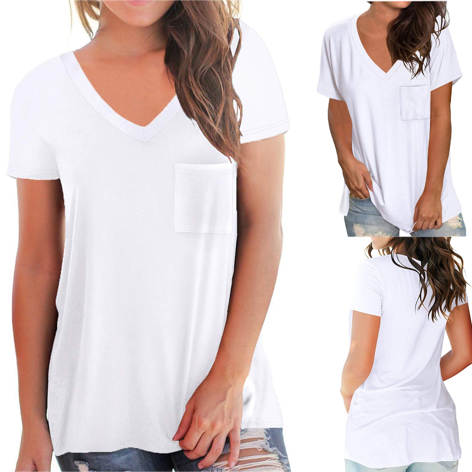 Kid Nation Unisex V-Neck T-Shirts – Soft Cotton Boys & Girls Tees, Short Sleeve, Multi-Pack