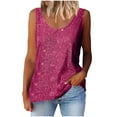 thumbnail image 1 of Mittory Womens Tank Tops Casual Fashion V Neck Strappy Sequin Sparkle Shimmer Camisole Sleeveless Tanks Tops, 1 of 1