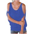 thumbnail image 1 of Mittory Womens Tank Tops Eyelet Embroidery Off Shoulder Tanks Casual Scoop Neck Blouses Summer Loose Flowy Clothes, 1 of 6