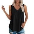 thumbnail image 1 of Mittory Womens Tank Tops V Neck Sleeveless Flowy Loose Fit Basic Casual Summer Tops Going Out Tee Shirts, 1 of 8