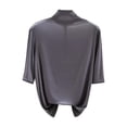 thumbnail image 1 of Mittory Womens Tops Mock Turtleneck Half Sleeve Undershirts Soft Stretchy Undershirts Basic Tops Elbow Length Base Layer Top, 1 of 3