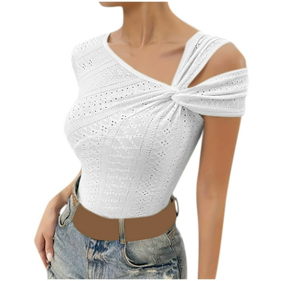 Mittory Womens Tops Summer Off The Shoulder Spring Fashion Short Sleeve T Shirt Basic Tees Sexy Dressy Casual Blouse