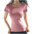 thumbnail image 1 of Mittory Workout Shirts for Women Short Sleeve Seamless Yoga Athletic Tees Sports Breathable Gym Athletic Tops, 1 of 7