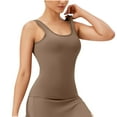 thumbnail image 1 of Mittory Workout Tank Tops for Women U Neck Padded Crop Tops Athletic Camisole Tops with Built in Bra, 1 of 8