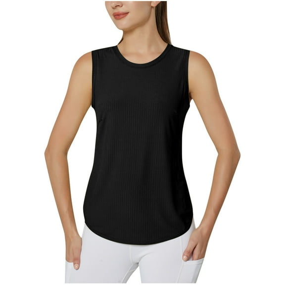 Mittory Workout Tops for Women Racerback Sports Athletic Tank Tops Sleeveless Loose Fit Yoga Shirts Running Gym Clothes