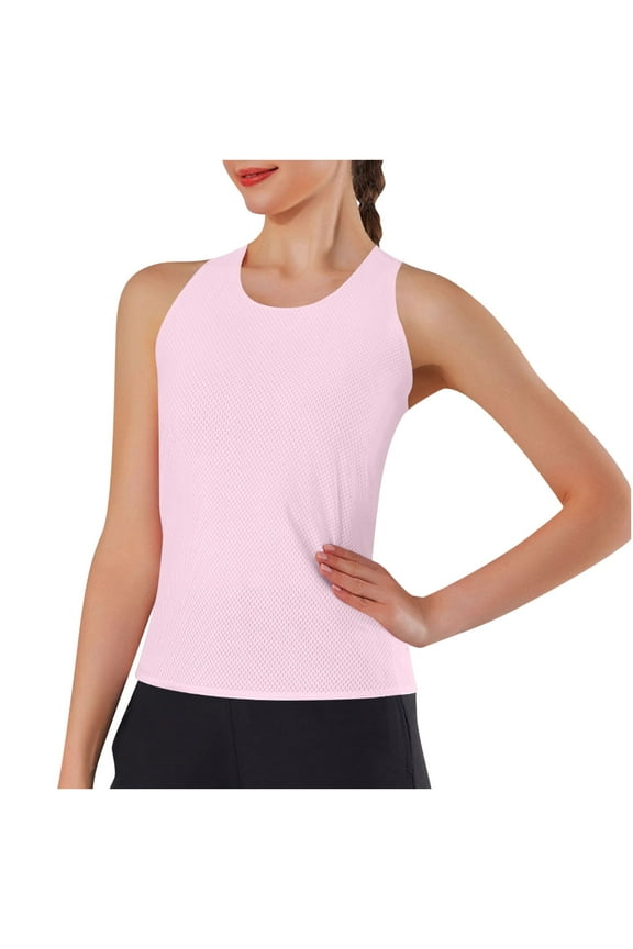 Workout Tops for Women Seamless Basic Sleeveless Muscle Tank Tops Racerback Athletic Yoga Running Daily Shirts