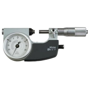 Mitutoyo 0-1 in. Indicating Micrometer with IP54 Retractable Anvil