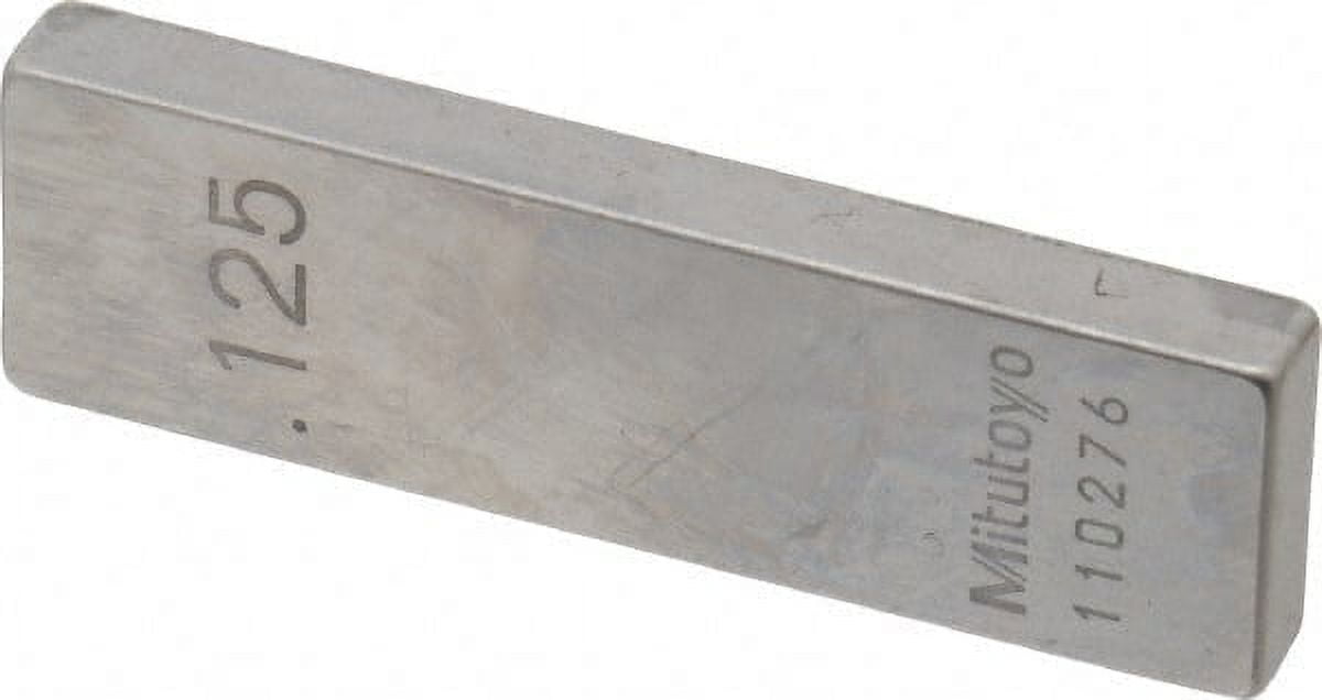 Mitutoyo 0.125" Rectangular Steel Gage Block Accuracy Grade 0, Includes