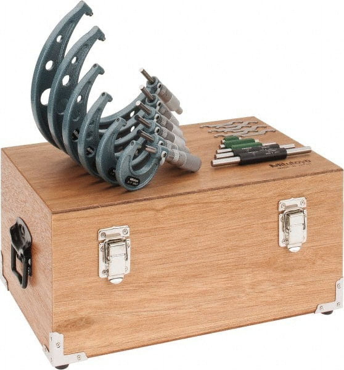 Mitutoyo 0 to 6 " Range, 11 Piece Mechanical Outside Micrometer Set 0.