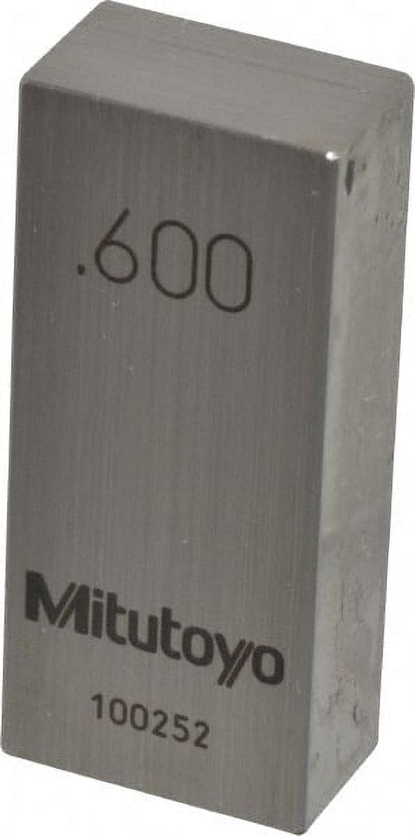 Mitutoyo 0.6" Rectangular Steel Gage Block Accuracy Grade 0, Includes