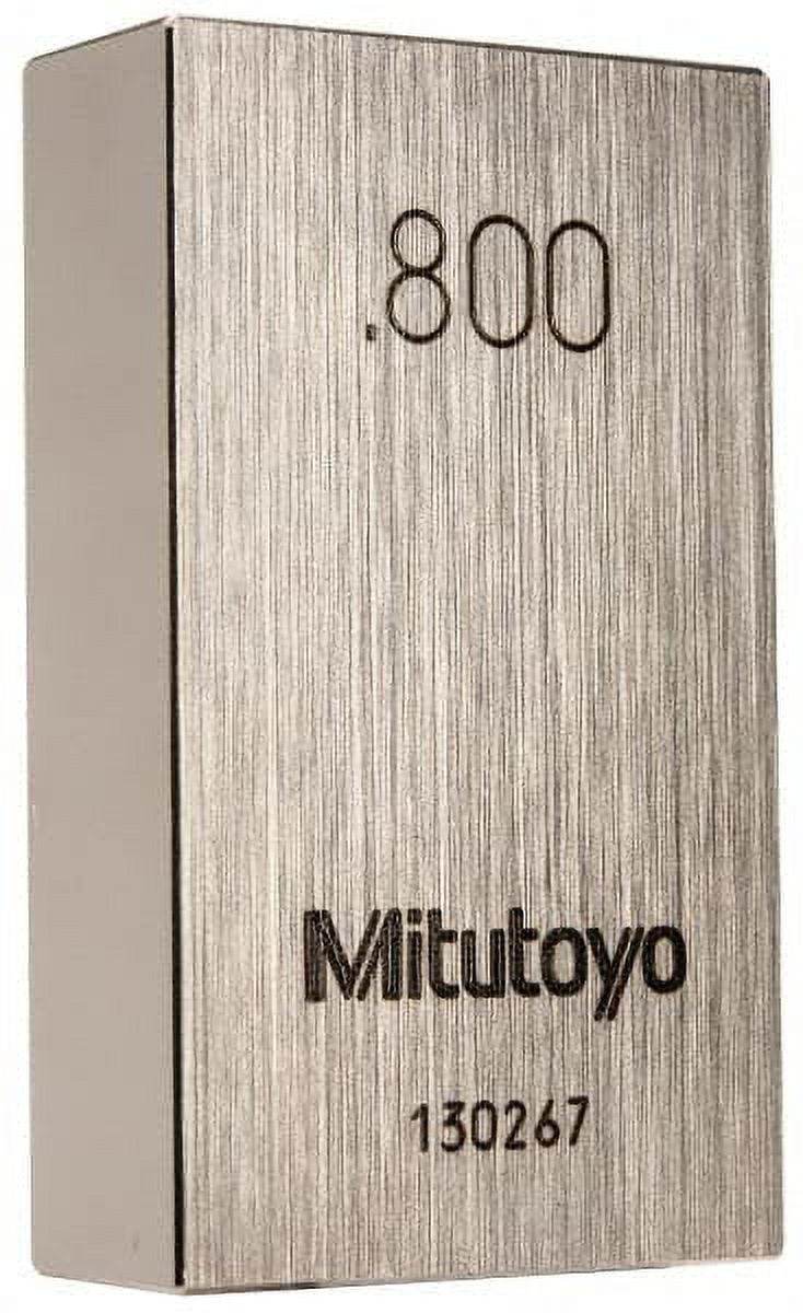 Mitutoyo 0.8" Rectangular Steel Gage Block Accuracy Grade 0, Includes