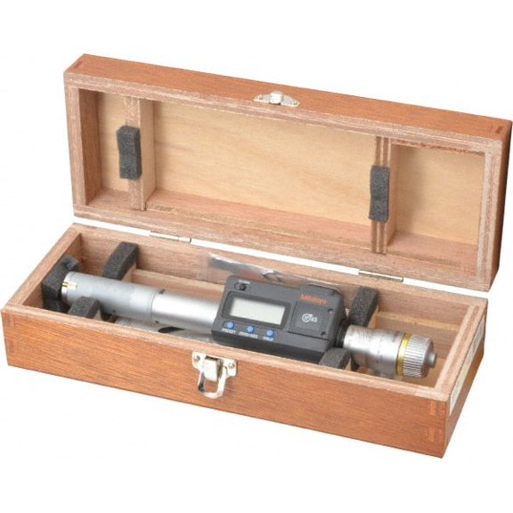 Mitutoyo 0.8" to 1", IP65, TiN Finish, Electronic Inside Micrometer 0.00005" Resolution, 0.00015" Accuracy