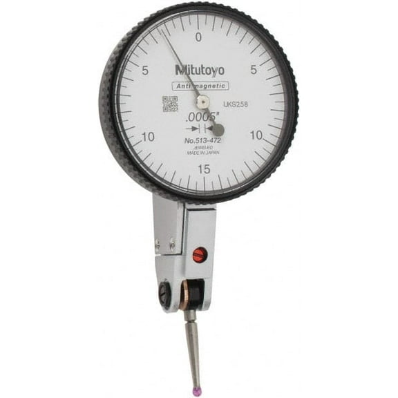Mitutoyo 0 to 0.03", 0.000500" Graduation, Horizontal Dial Test Indicator