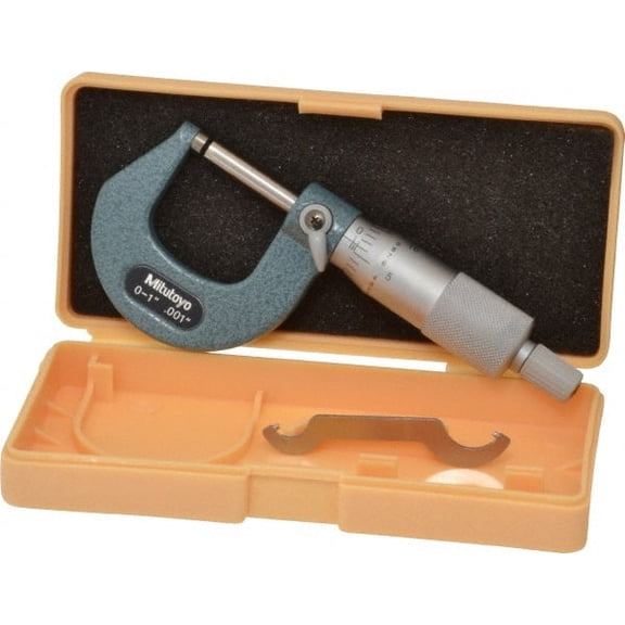 Mitutoyo 0 to 1" Range, 0.001" Graduation, Mechanical Outside Micrometer