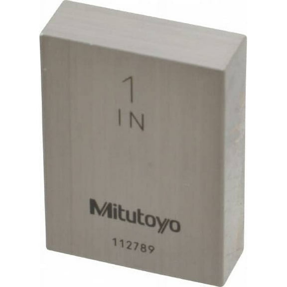 Mitutoyo 1" Rectangular Steel Gage Block Accuracy Grade 0, Includes Certificate of Inspection