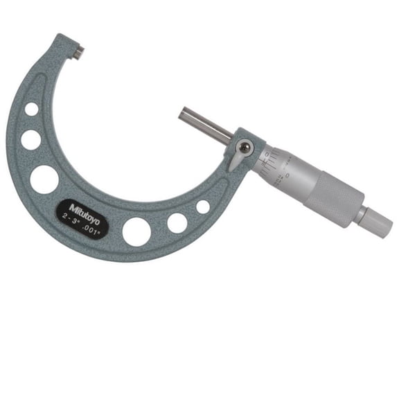 Mitutoyo 103-179 Outside Micrometer, Baked-enamel Finish, Ratchet Stop, 2-3" Range, 0.001" Graduation, +/-0.0001" Accuracy CA3