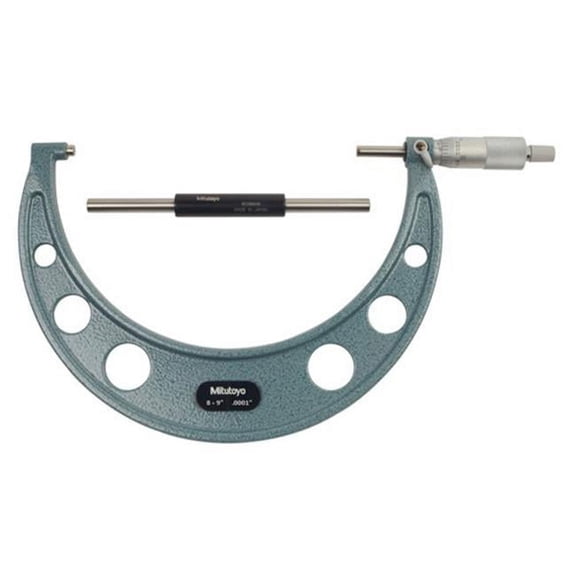 Mitutoyo 103-224 9-10 in. Mechanical Micrometer with Ratchet Stop Standard