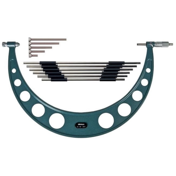 6 Anvil, Mechanical, 12 to 18 Inch Range, Interchangeable Anvil Micrometer