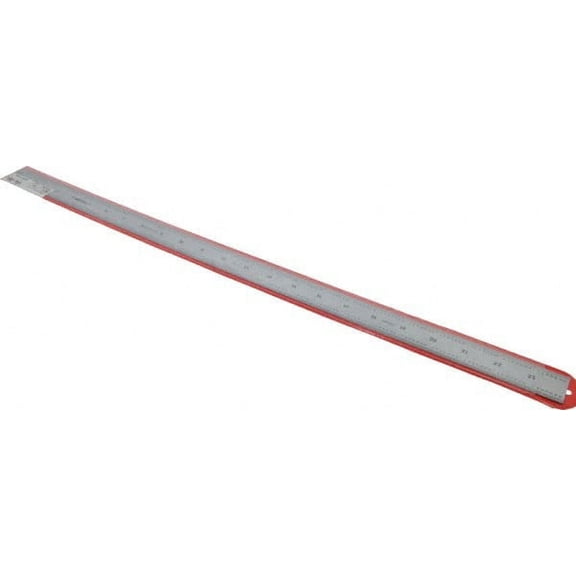 Mitutoyo 24" Long, 1/64, 1/32, 1/16, 1/8" Graduation, Rigid Stainless Steel Rule