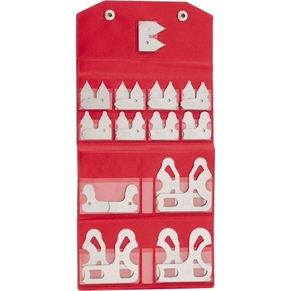 Mitutoyo 26 Pc, 0.01 to 1/2" Radius, Stainless Steel Radius Gage Set