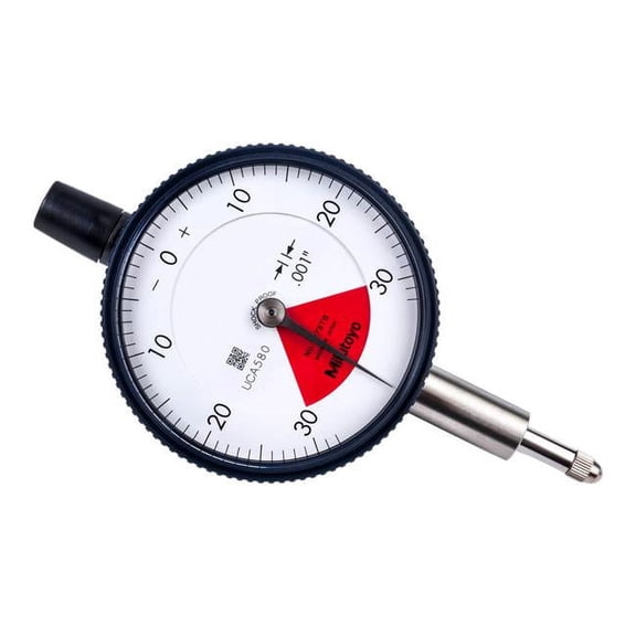 Mitutoyo 2978TB 0.06 in. One Revolution Flat Back Dial Indicator