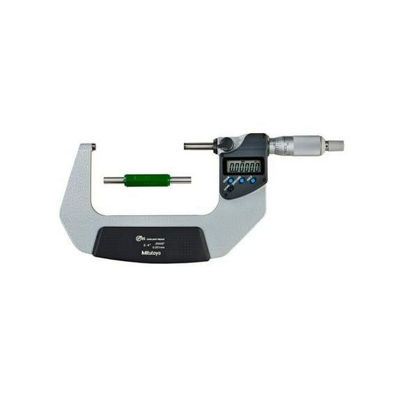 Mitutoyo 293-343-30 3-4 in. Digimatic Micrometer with 76-101 mm IP65 Ratchet Stop-No SPC Output
