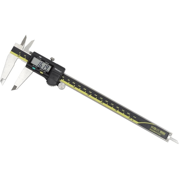 Mitutoyo 500-197-30 Professional Digital Caliper - 6”/150mm, 0.0005” Resolution, AOS with ON/OFF Function, IP67, Comes with Storage Case