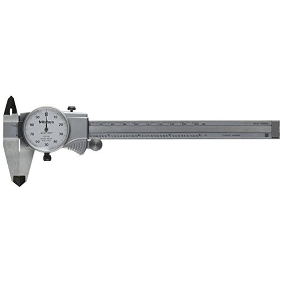 Mitutoyo 505-742 Dial Caliper, D6"TX, 0.1" per Rev, 0-6" Range, 0.001" Accuracy