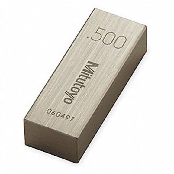 Mitutoyo 611195-531 0.50 in. Rectangular Steel ASME Grade 0 Gage Block