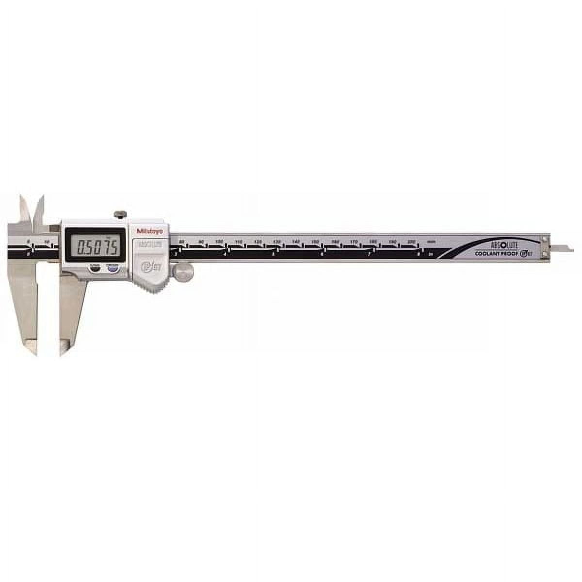 Digital Caliper 0-8"/0-200mm Range, 0.0005"/0.01mm Resolution, Stainless Steel