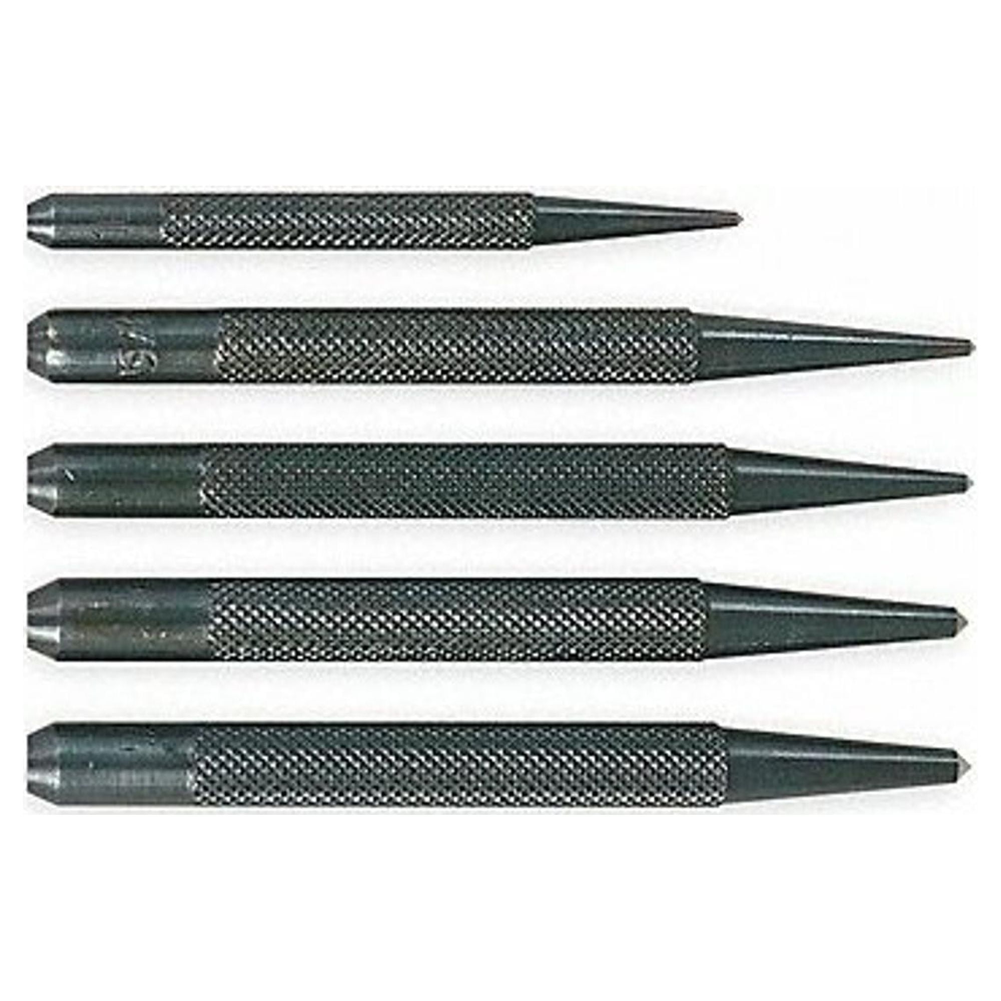 Mitutoyo Center Punch Set W/Pouch,3 and 4 In,5 Pc 985138