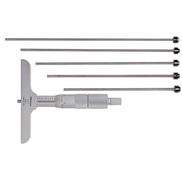 Mitutoyo Depth Micrometer,0 to 6 In 129132