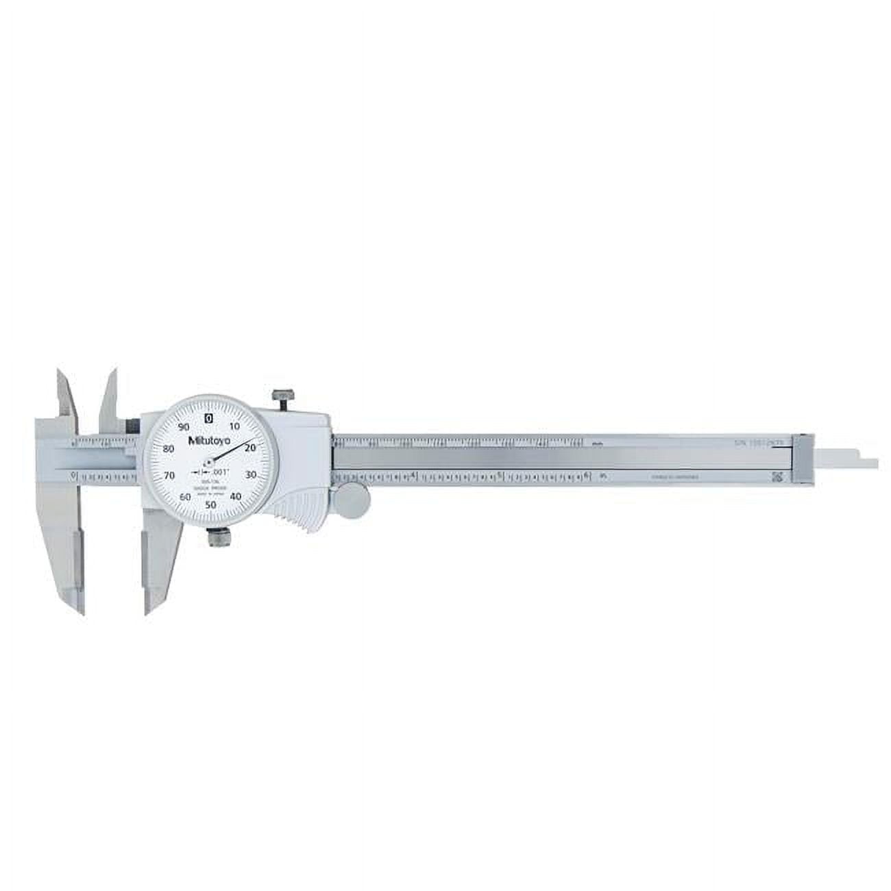 Mitutoyo Dial Caliper, 6In, 0.100/Rev, Carbide 505-736
