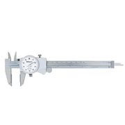 Mitutoyo Dial Caliper, 6In, 0.100/Rev, Carbide 505-736