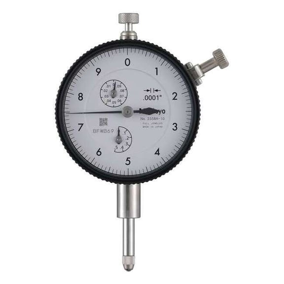 Mitutoyo Dial Indicator,0 in to 0.5 in,White 2358A-10