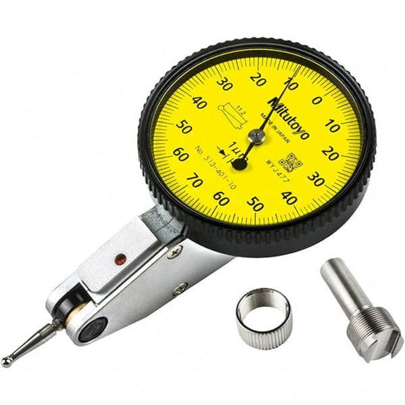 Mitutoyo Dial Test Indicators; Maximum Measurement (mm): 0.14 ; Dial Graduation (mm): 0.0010 ; Dial Reading: 0-70-0 ; Dial Diameter (mm): 40.00 ; Style: Horizontal ; Dial Color: Yellow