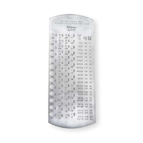 Mitutoyo Drill Gage,1.0-5.9mm, 57 Holes 950-208