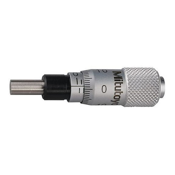 Mitutoyo Micrometer Head,0 to 6.5mm Range,Steel 148-201-10