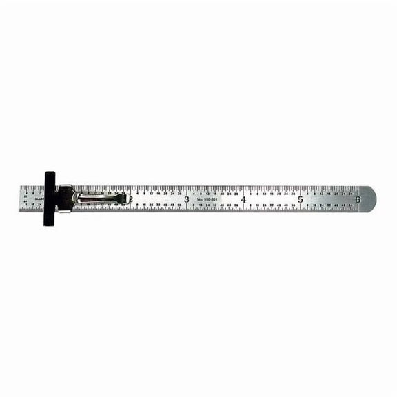 Pocket Rule, Stl, Inch, 32nds, 64ths, 6 In L 950-301