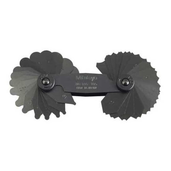Mitutoyo Radius Gage Set,34 Pairs,1-7mm 186-105