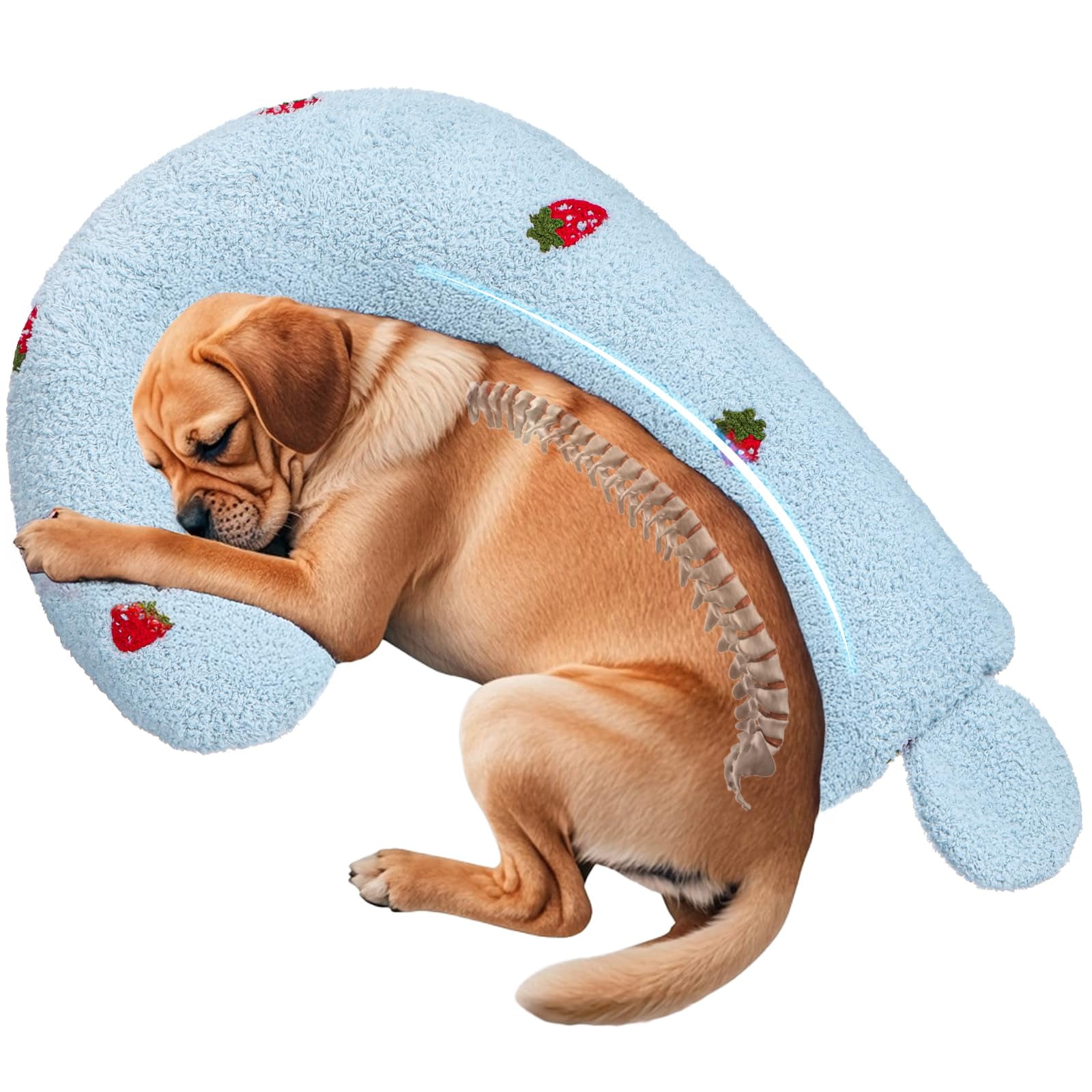 Mity rain Dog Pillow, Question Mark Dog Calming for Spin, Ultra Soft