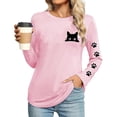 thumbnail image 1 of Mityle Women's Graphic Tees Long Sleeve Casual T-Shirts Trendy Fall Crew Neck Tunic Tops, 1 of 3