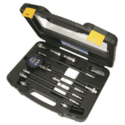 Mityvac MV5532 Digital Gasoline Compression Test Kit, Up to 12 Cylinders, Backlit LC Display, 9V Battery, Oil-resistant Gauge with Rubber Boot, Displays PSI, Bar and kPa, Custom-molded Case